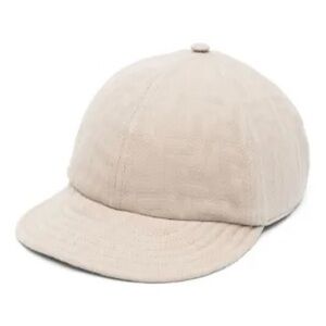 Fendi FF-Motif Cotton Baseball Cap – Beige (Unisex, Adjustable)